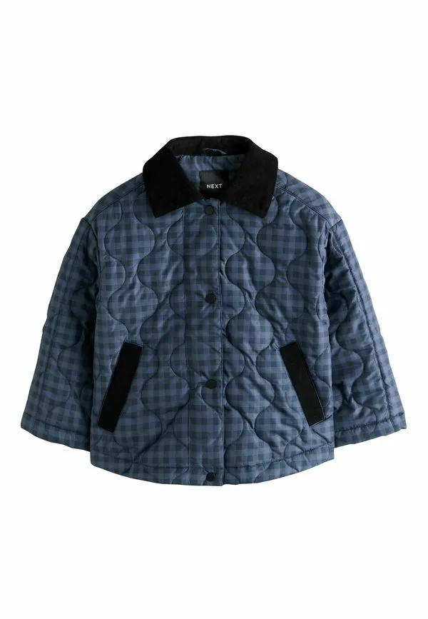 Зимняя стеганая куртка в стиле "амбар" стандартного кроя Next, Navy Check