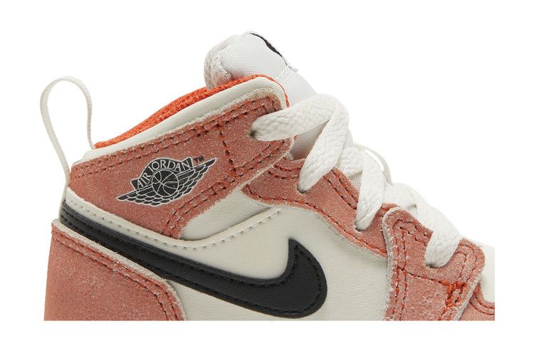 Кроссовки Air Jordan Air Jordan 1 Mid SE TD 'Orange Suede', оранжевый — фото 3
