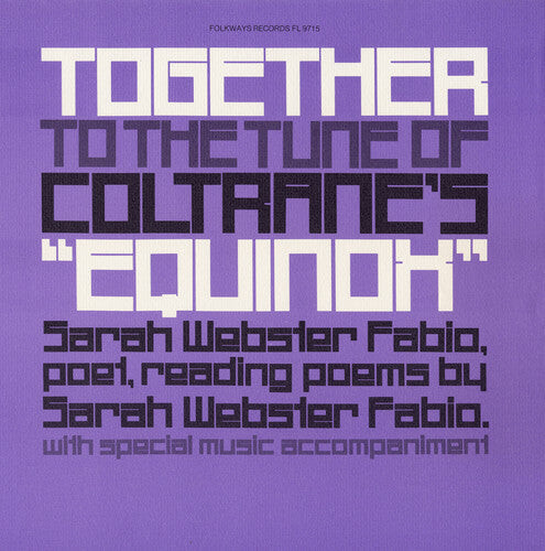 

CD диск Fabio, Sarah Webster: Together to the Tune of Coltrane's Equinox