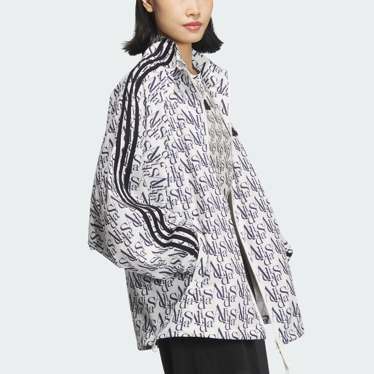 Женская куртка с принтом ALLOVER, цвет Off White Adidas — фото 4
