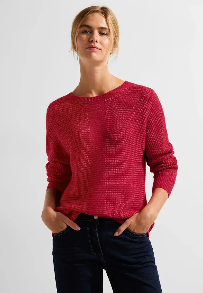 

Свитер Cecil с круглым вырезом, крупной вязки, цвет Casual Red Melange