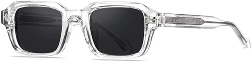 

Мужские солнцезащитные очки в стиле ретро, ​​модные женские солнцезащитные очки в стиле панк, защита от УФ-излучения UV400, солнцезащитные очки с заклепками SZVVBKK, Transparent Grey