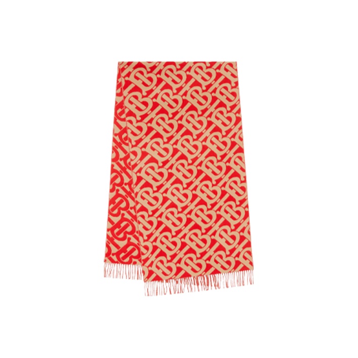 

Burberry Вязаный шарф унисекс, Bright Red