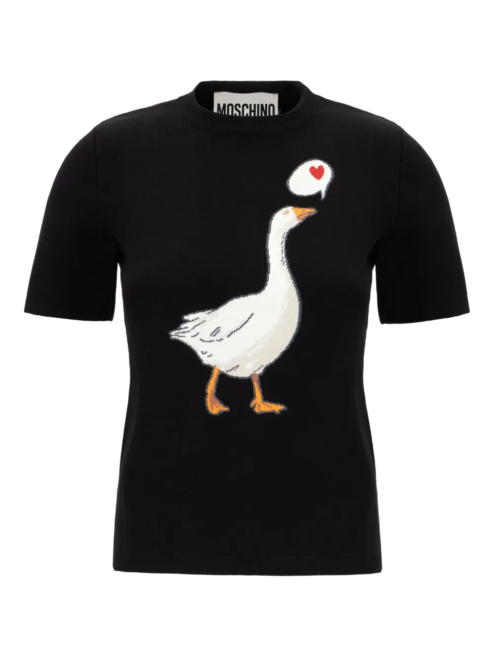 

Свитер с короткими рукавами Moschino, черный