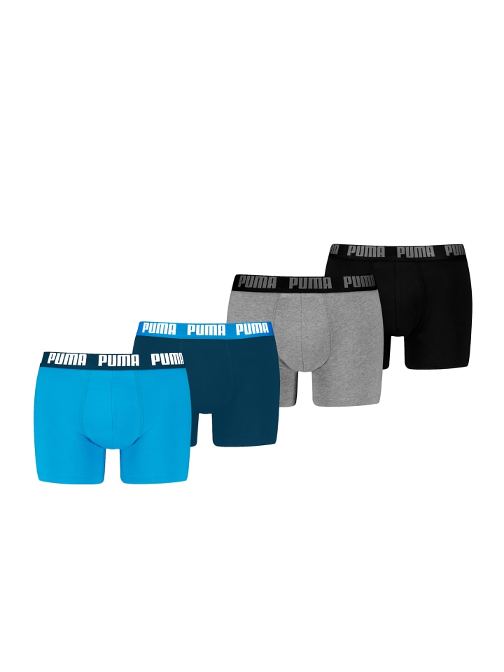 

Боксерские шорты PUMA MEN EVERYDAY BASIC BOXERS 2P в цвете 036 - Сине-серый меланж