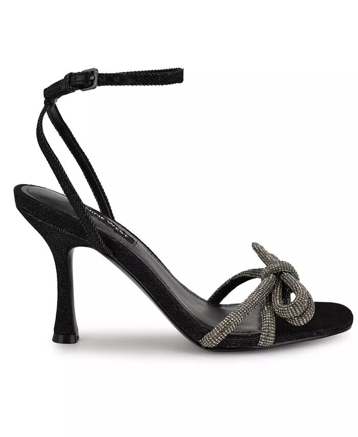 Женские босоножки Ivid Square Toe на коническом каблуке Nine West, черный — фото 2