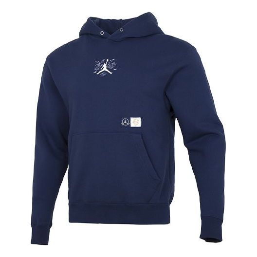 

Толстовка Men's Air Jordan CNY New Year's Edition Embroidered Logo Sports Pullover Navy Blue, синий