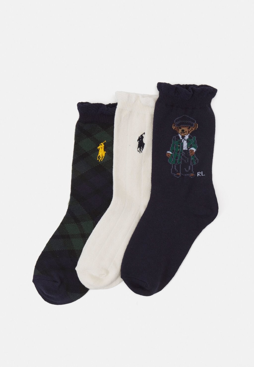 

Носки HOLIDAY BEAR CREW UNISEX 3 PACK Polo Ralph Lauren, мультиколор