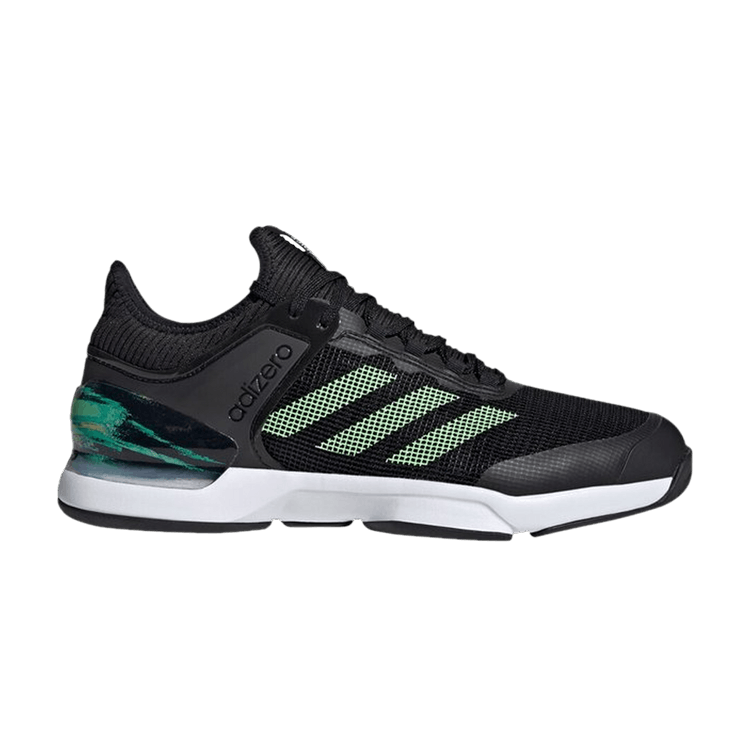 

Кроссовки Adizero Ubersonic 2.0 'Black Glow Green', черный