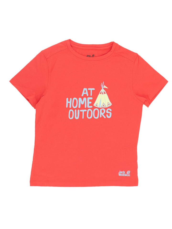 

Футболка Jack Wolfskin Shirt Girls Tipi Tee, красный