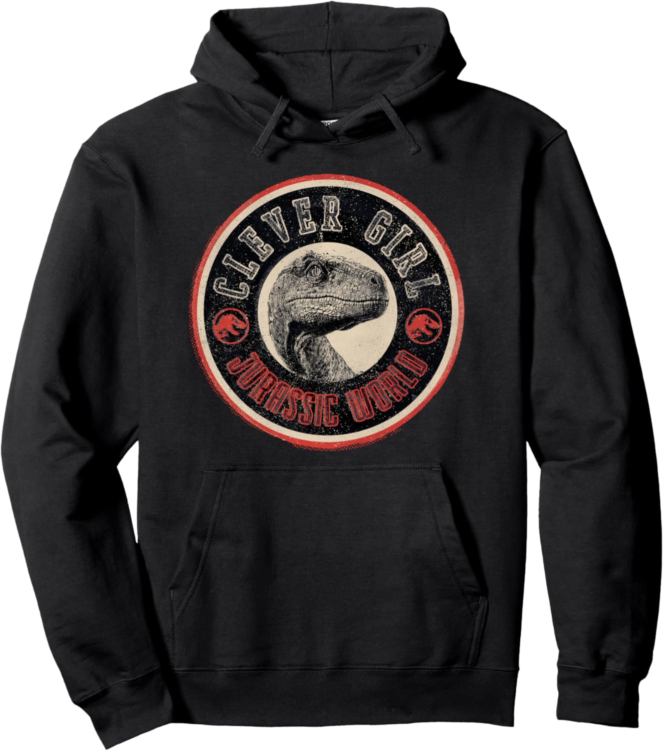 

Худи с логотипом Jurassic World Clever Girl Raptor Portrait Logo, черный