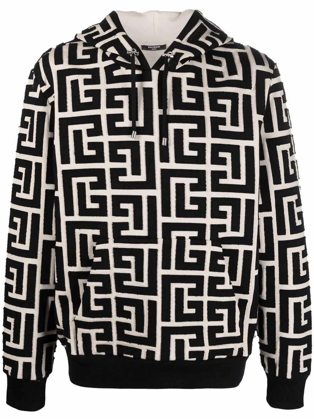 

Худи с монограммой BALMAIN, черный