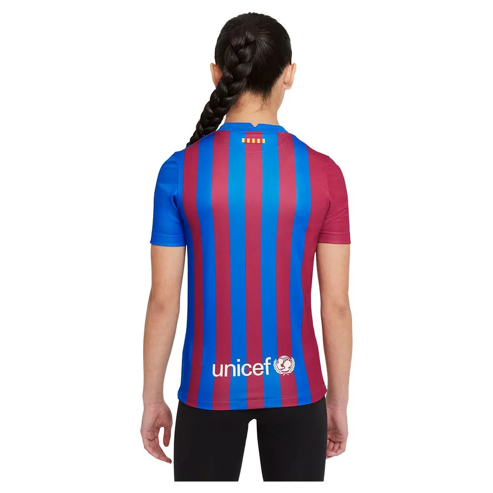 Футболка с коротким рукавом Nike FC Barcelona 21/22 Stadium home junior, синий — фото 2
