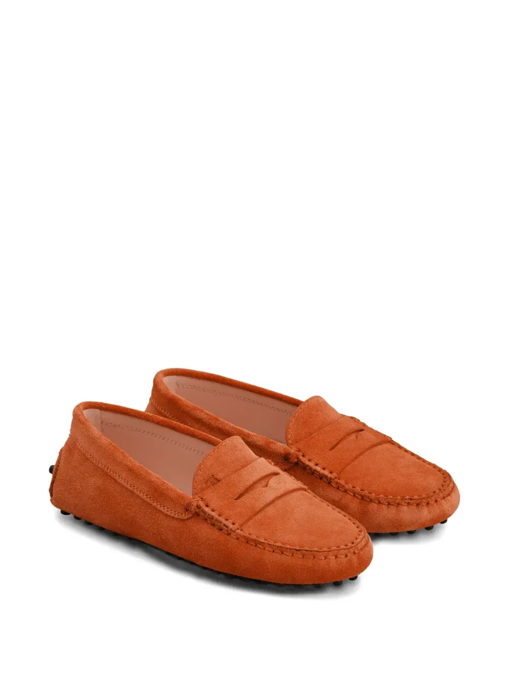 Лоферы Gommino из замши Tod's, оранжевый