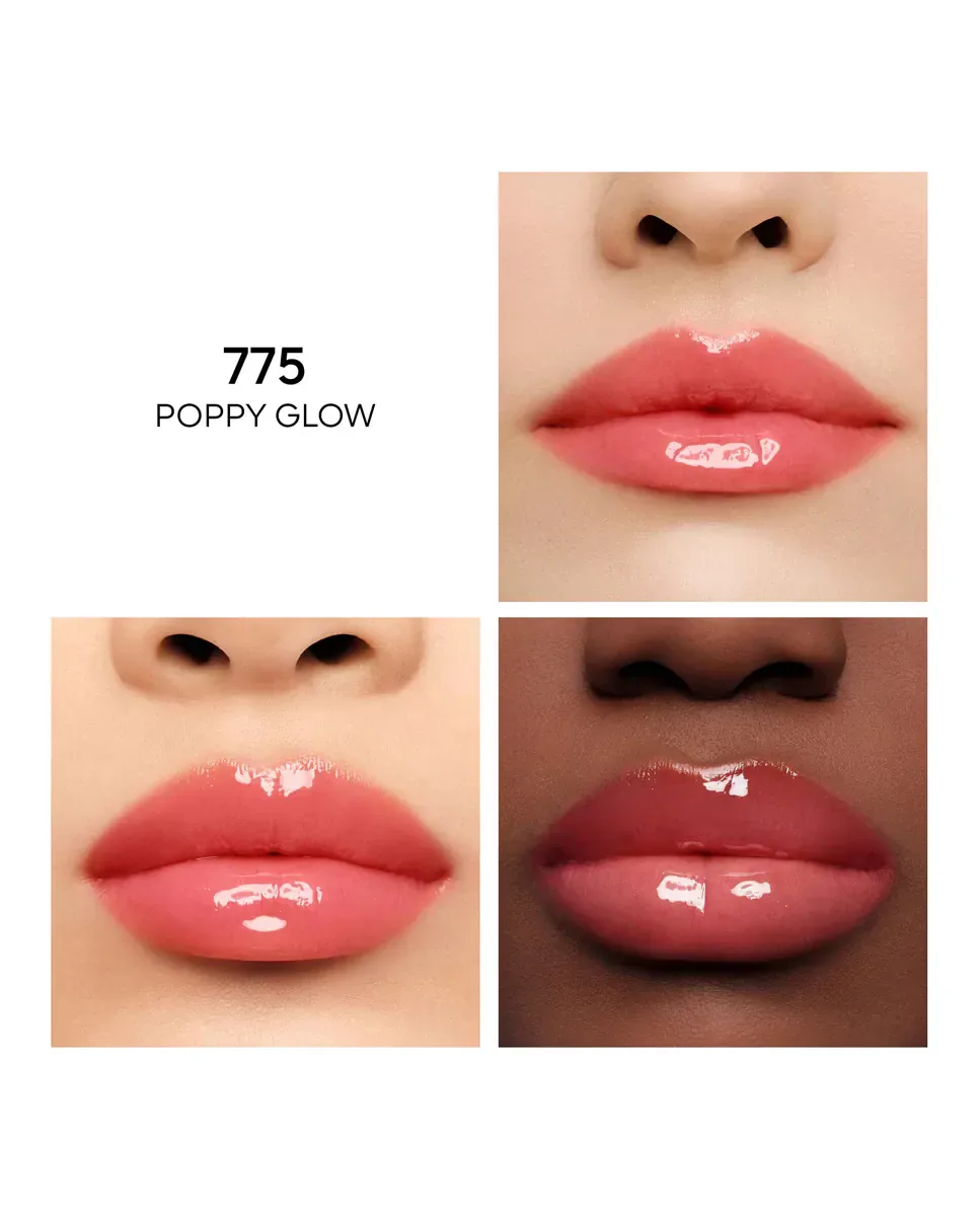 KissKiss Bee Glow Oil Масло для губ с цветом, обогащенное медом, 92% натурального происхождения Guerlain, Poppy 775 — фото 4