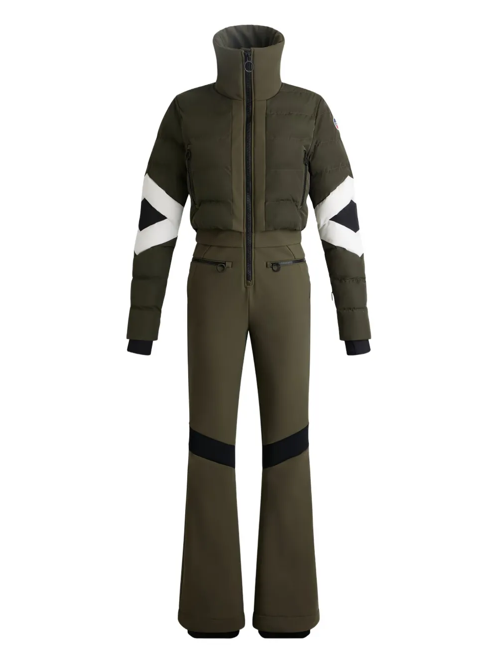 

Стегнутый комбинизон для лыж с панелями Fusalp, зеленый