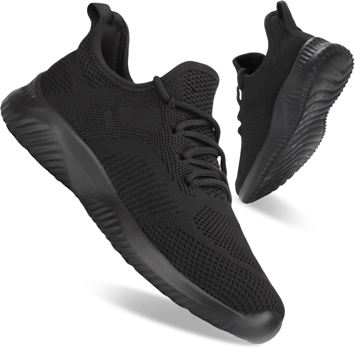 Кроссовки Flysocks для мужчин с легкой посадкой, нескользящие кроссовки, легкие дышащие сетчатые кроссовки для повседневной носки, тенниса, бега и ходьбы, черный
