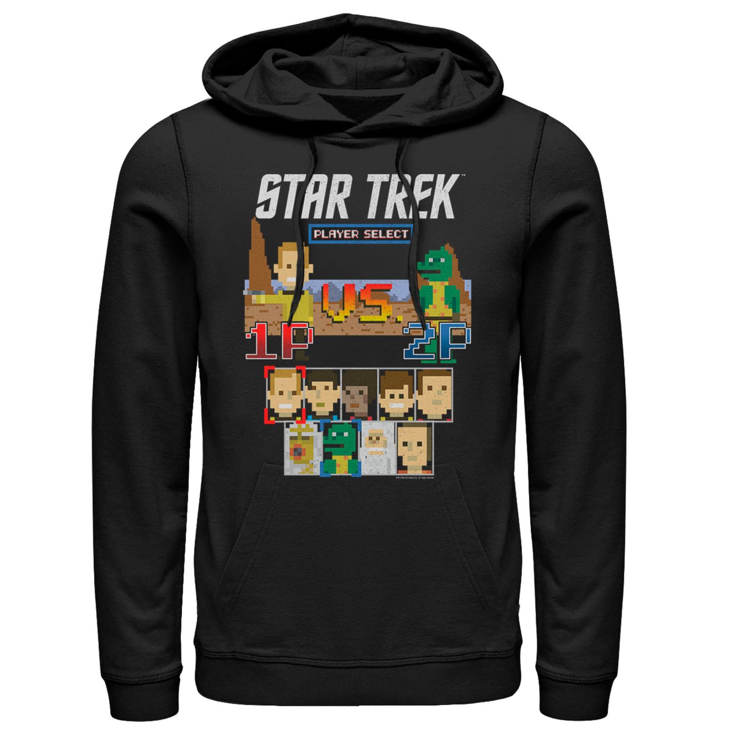 

Мужская толстовка с капюшоном из оригинальной серии Star Trek Kirk vs Gorn 8-Bit Licensed Character