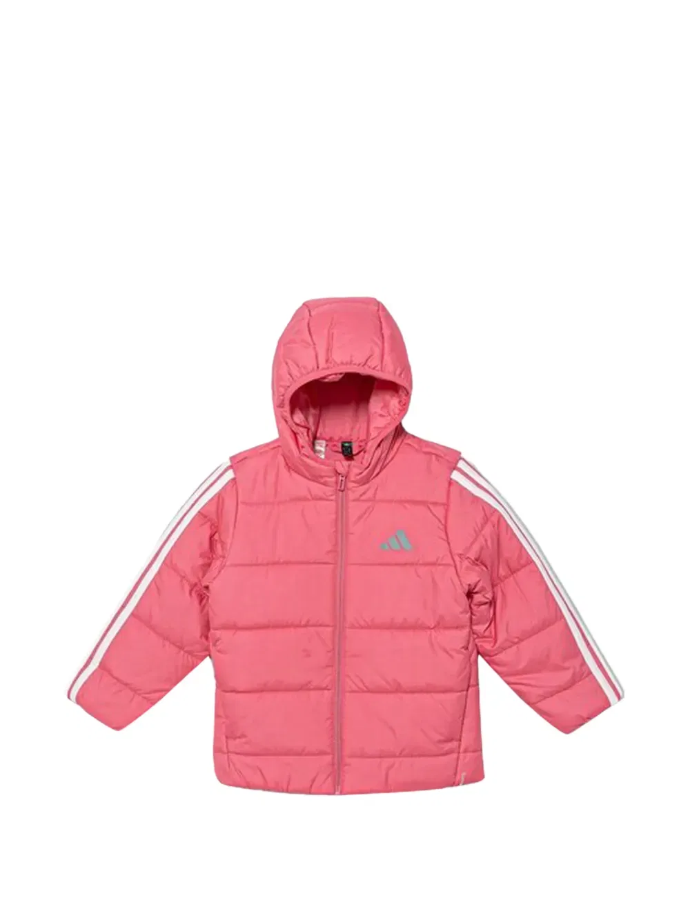 Полосатая куртка с капюшоном Adidas Kids, розовый