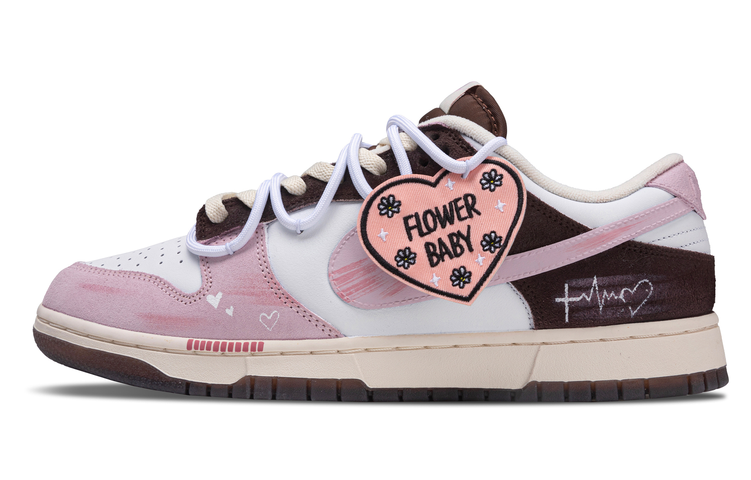 

Nike Кроссовки Dunk Sweet Heartbeat Trail устойчивые к истиранию дышащие низкие для скейтбординга унисекс розовый коричневый