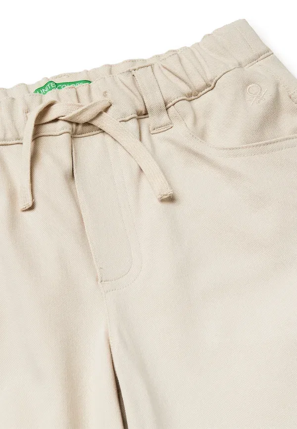 Шорты-бермуды United Colors Of Benetton с завязкой, бежевый — фото 3