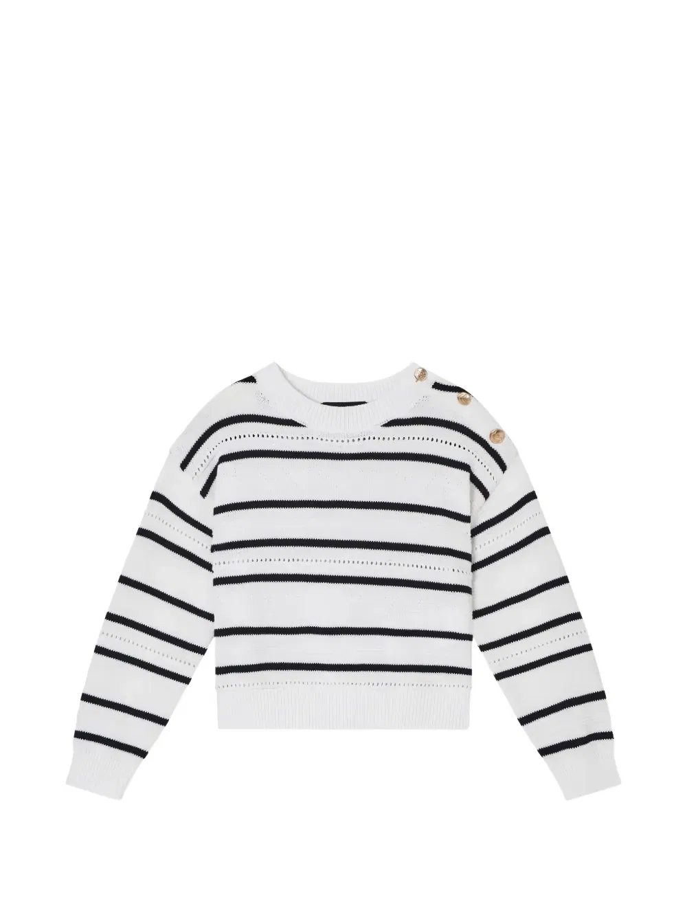 Свитер в полоску Emporio Armani Kids, белый