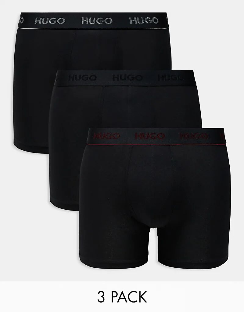 

HUGO Bodywear 3 пары трусов-боксеров черного цвета BOSS Bodywear