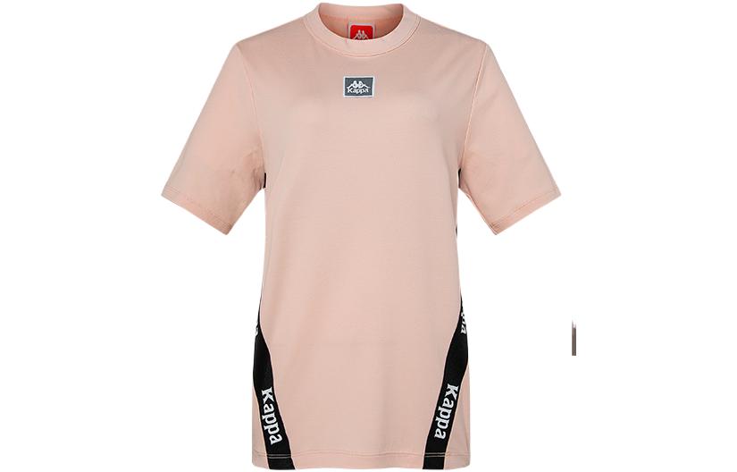 

Kappa Футболка женская с коротким рукавом и круглым вырезом, приталенная, прямая, розовая, Розовый, Kappa Футболка женская с коротким рукавом и круглым вырезом, приталенная, прямая, розовая