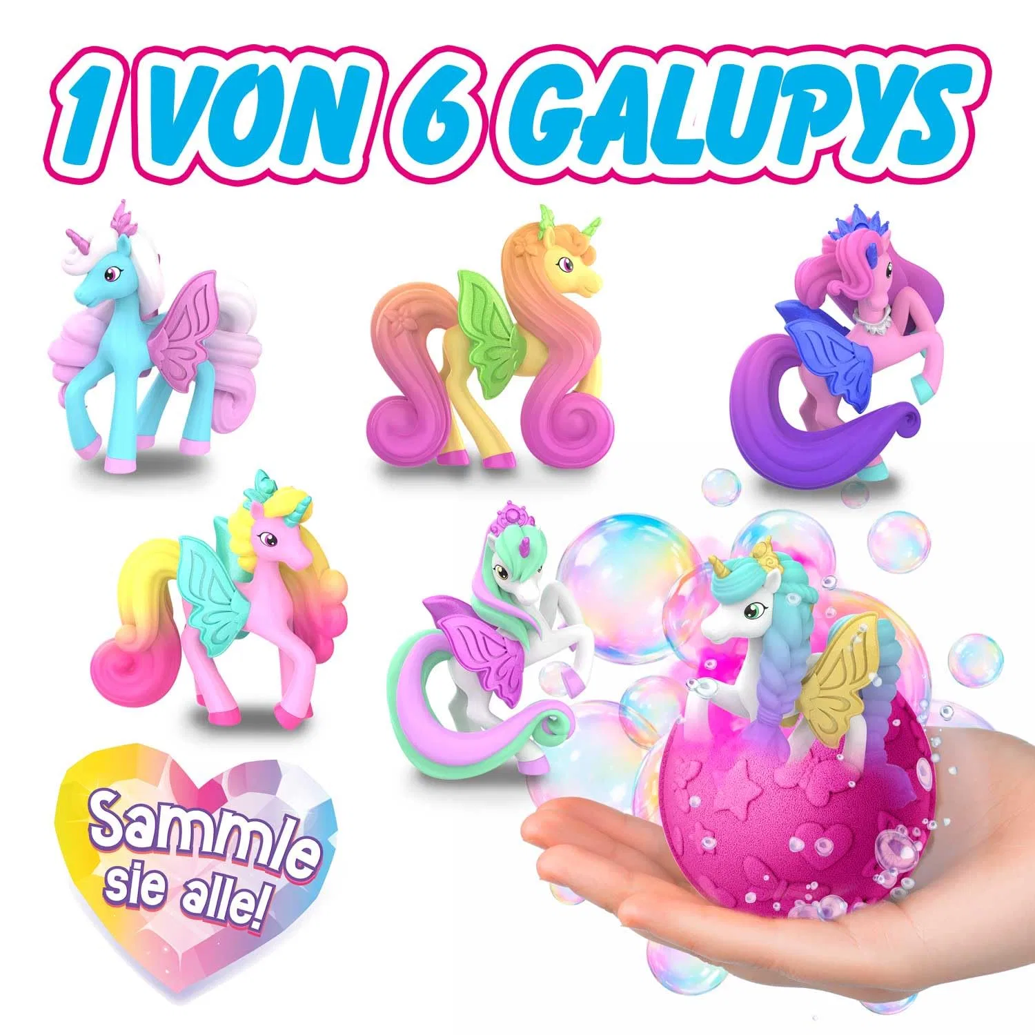 Набор бомбочек для ванны INKEE Surprise XXL Galupy Rainbow Unicorn, 180 г, 4 шт. Inkee — фото 3
