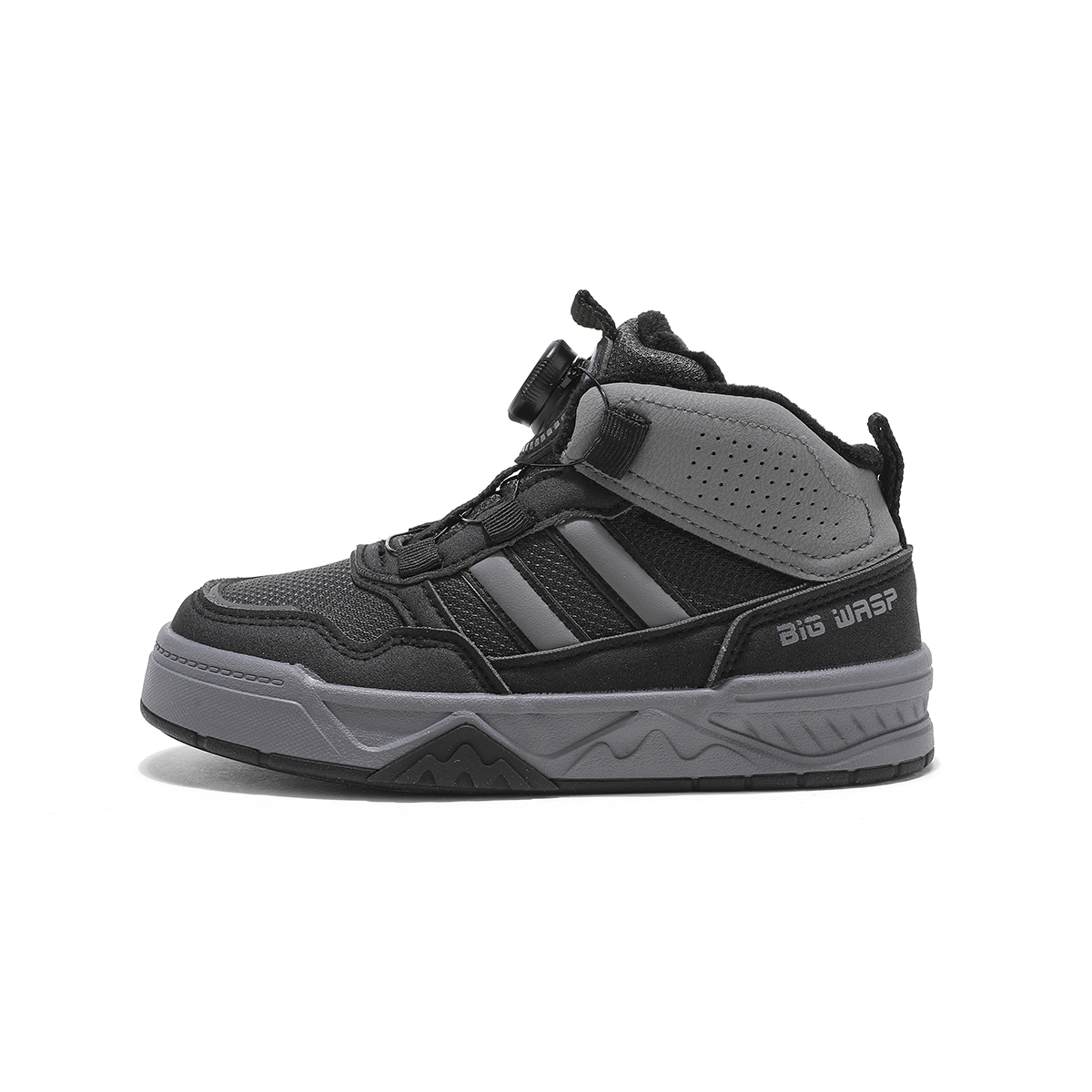 

Нескользящие, амортизирующие, износостойкие, теплые, высокие детские кроссовки для скейтбординга BIG WASP, черный