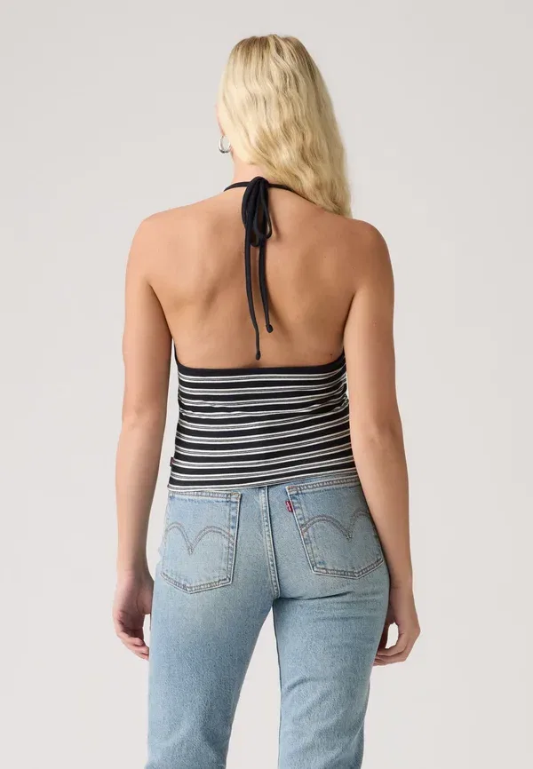 Топ-халтер Levi'S, модель Ella, цвет антрацит ночной в полоску — фото 2