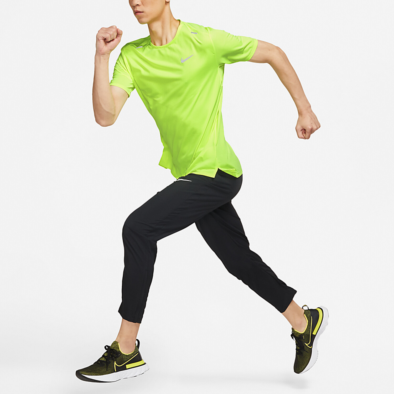 Футболка мужская неоново-желтая Nike, желтый — фото 3
