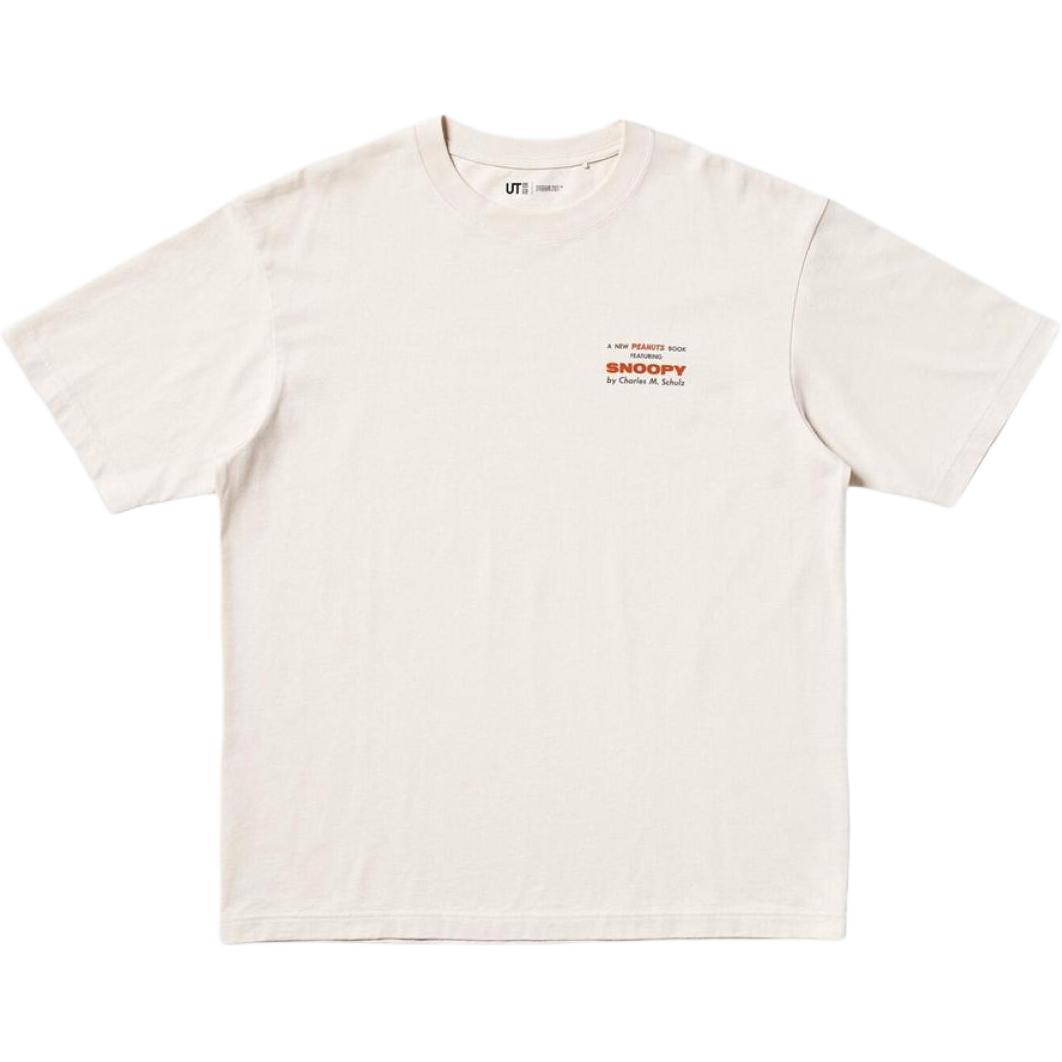 UNIQLO Футболка PEANUTS Collaboration SS25 мужская светло-бежевая — фото 3