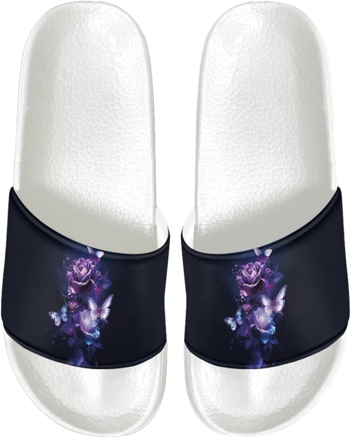 

Тапочки для женщин и мужчин, нескользящие, быстро сохнущие, для душа, сандалии для ванной Judentidos, Butterfly Flower