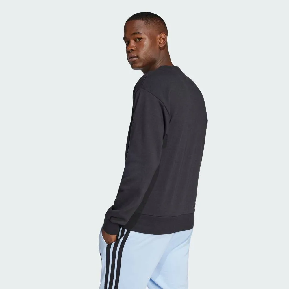 Толстовка Essentials с большим логотипом и французским махровым трикотажем Adidas, black — фото 2