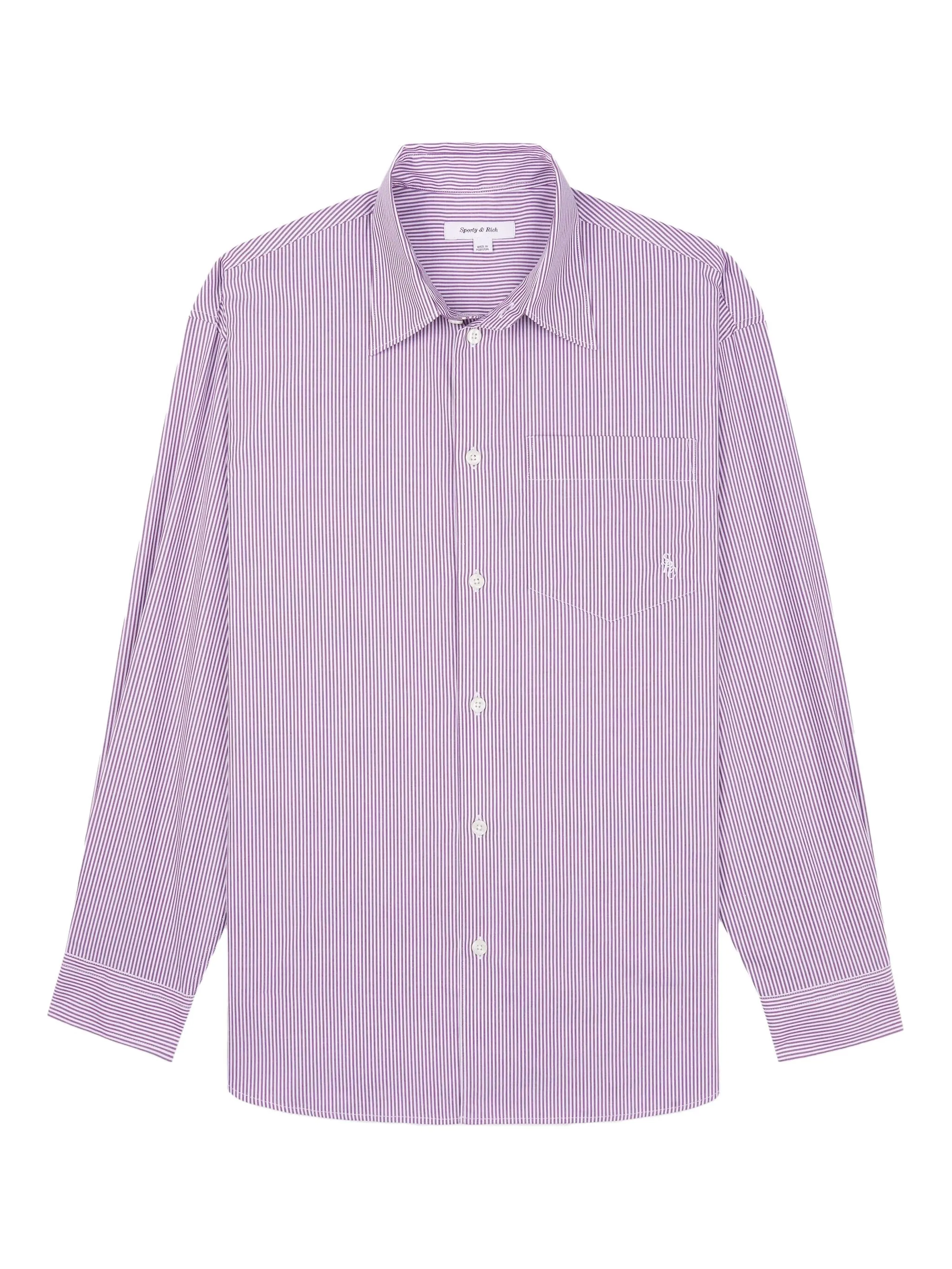 

Полосатая рубашка на пуговицах Sporty & Rich, фиолетовый