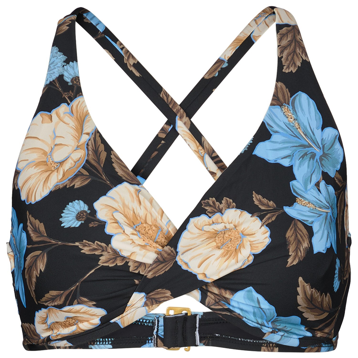 

Верх бикини Seafolly Women's Garden Party Wrap Front F Cup, черный
