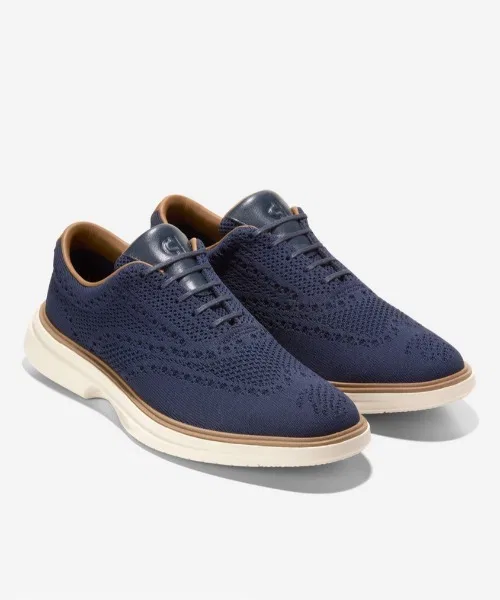 Мужские туфли COLE HAAN OriginalGrand CitySpectator Stitchlite Wing Oxford тёмно-синие — фото 3
