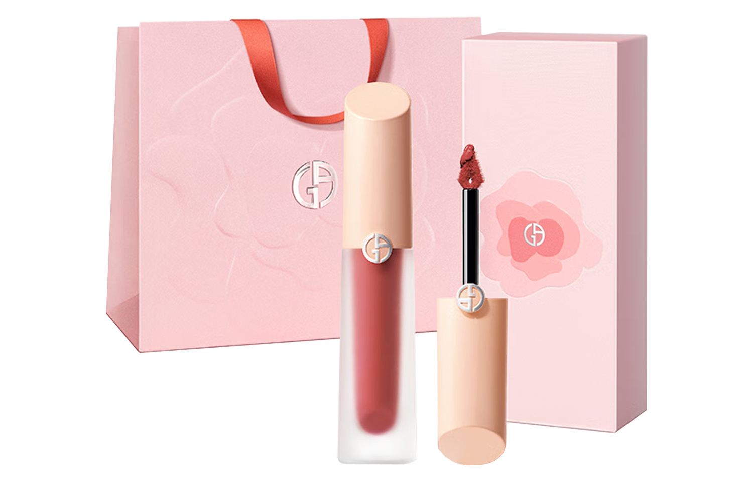 

AMANI Naked Powder Gift Box водостойкая помада для губ глянцевая легко растушевывается тон 4мл GIORGIO ARMANI