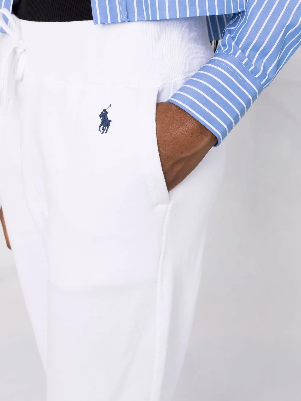 Спортивные брюки с вышитым логотипом POLO RALPH LAUREN, белый — фото 3