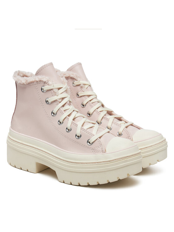 Тканевые кроссовки Chuck Taylor All Star Lugged Heel Sherpa A09346C 662 Converse, розовый — фото 2