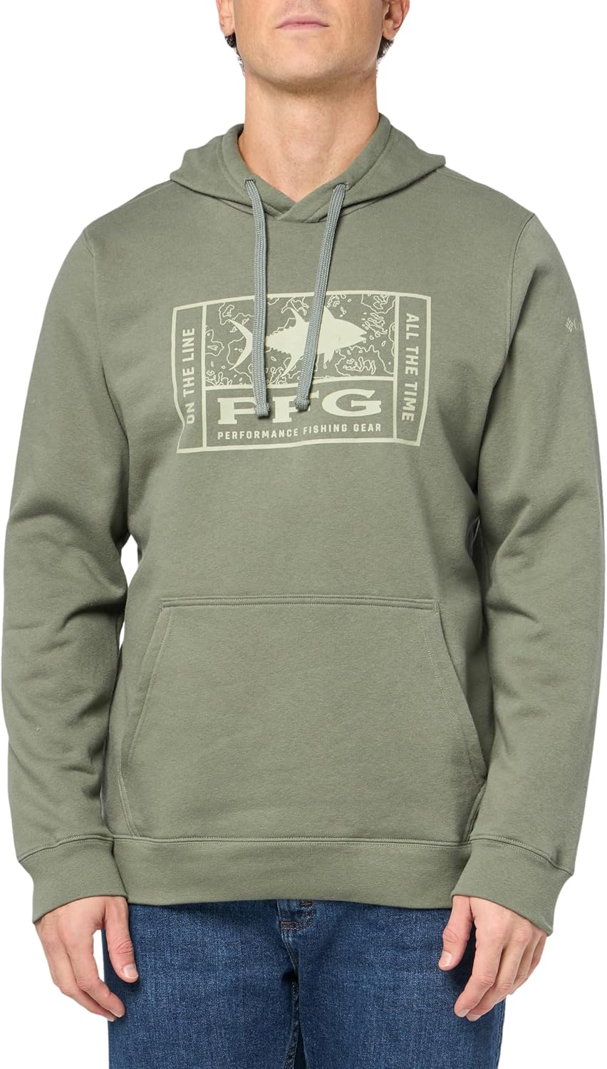 

Мужская толстовка Columbia Pfg Seasonal Graphic Hoodie, Cypress/Line Time Tuna