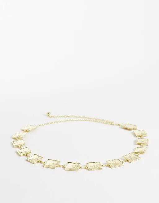 

Золотой ремень с кованой квадратной цепочкой My Accessories