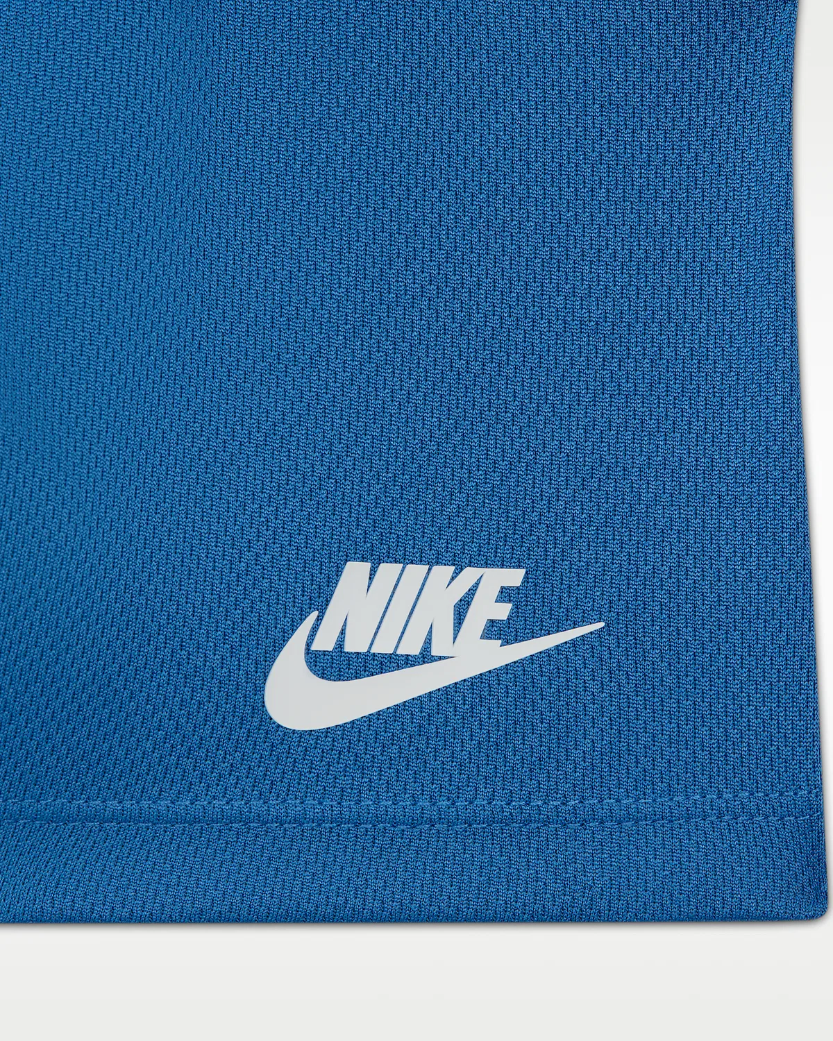 Детский комплект Nike Sportswear: футболка с принтом "Just Do It" и шорты из сетки, Star Blue — фото 3