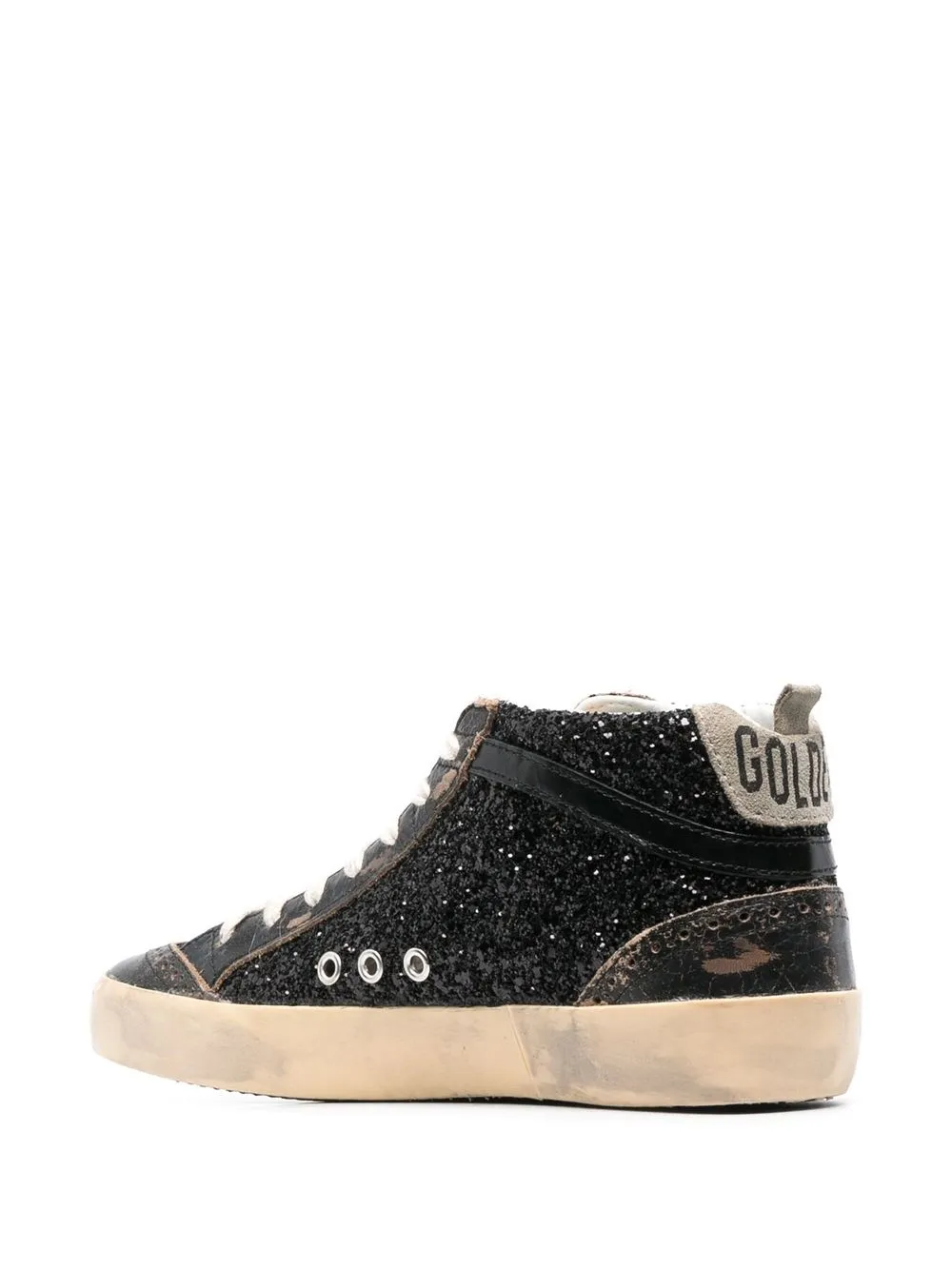 Кеды GG Mid Star на шнуровке GOLDEN GOOSE, черный — фото 3