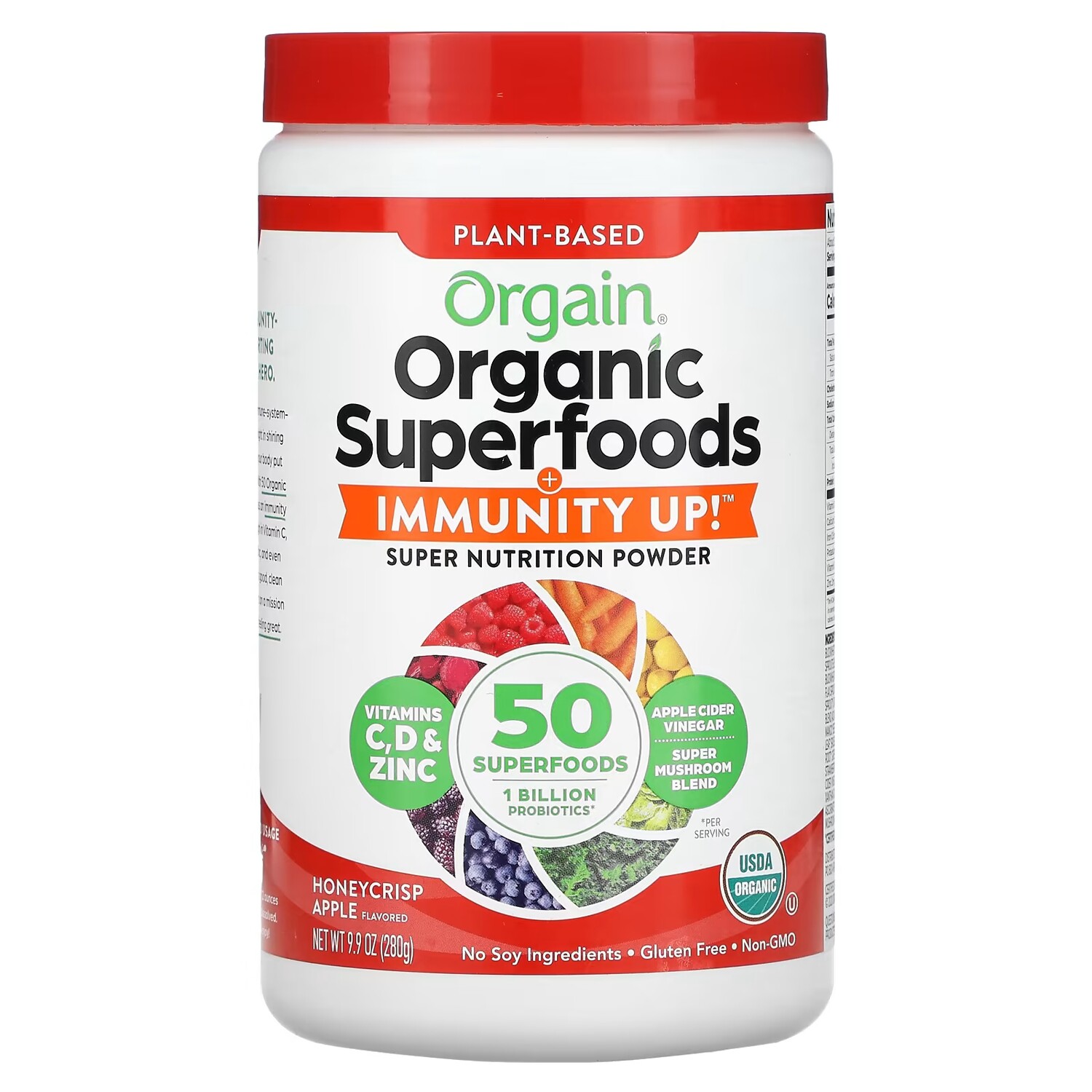 

Добавка Orgain Organic Superfoods Immunity Up, Plant-Based Honeycrisp Apple, 280 г