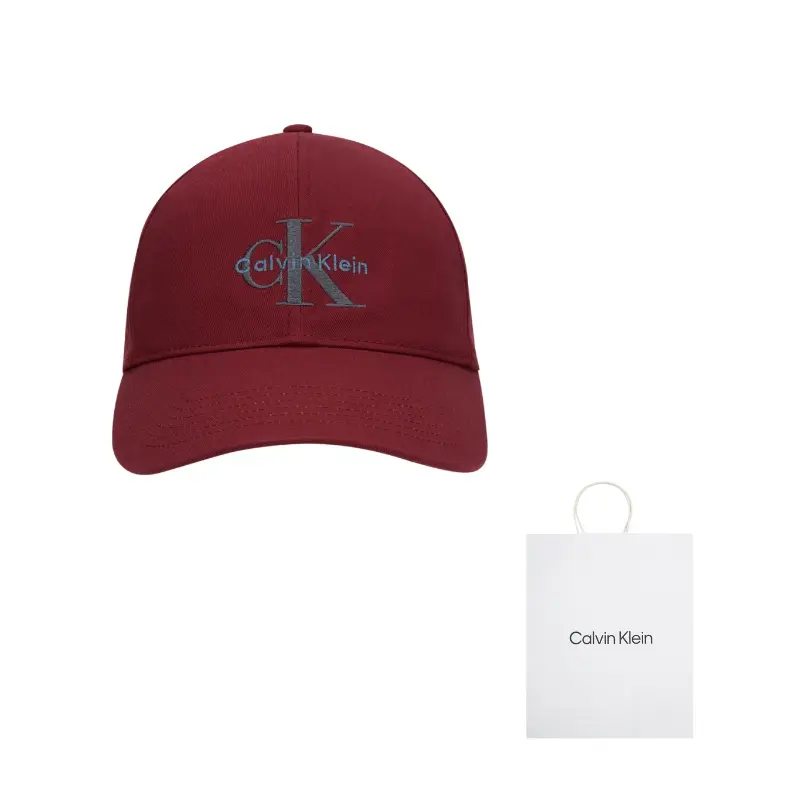 

Calvin Klein Хлопковая бейсболка унисекс винтажная красная, WCV-Vintage Red