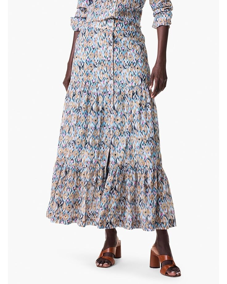 

Юбка NIC+ZOE Up Beat Ikat Tiered Skirt, синий мульти