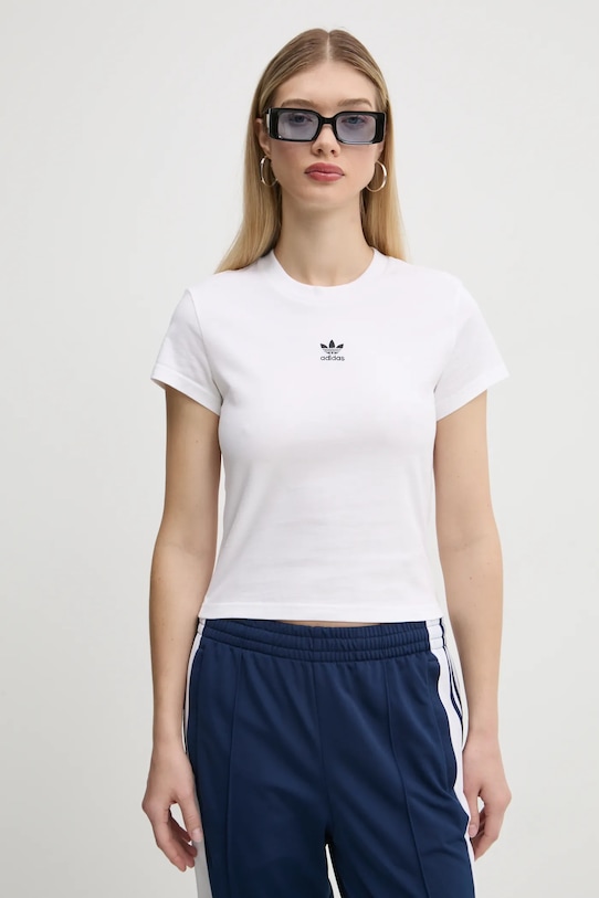 

Хлопковая футболка Essential Adidas Originals, бежевый