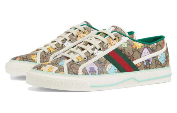 Кроссовки tennis 1977 x pikarar 'gg animal print' Gucci, бежевый — фото 2